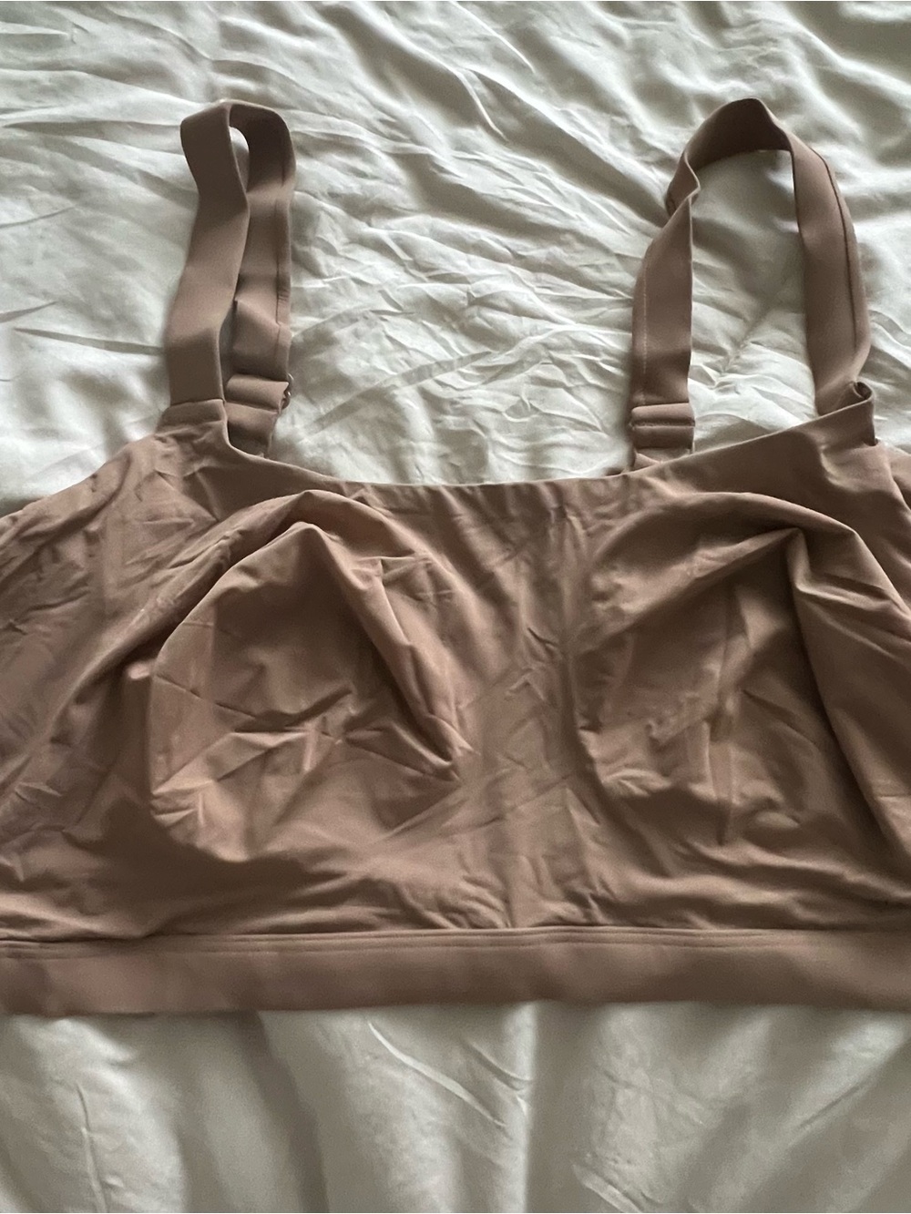 YITTY Taupe Seamless Wide-Strap Bralette